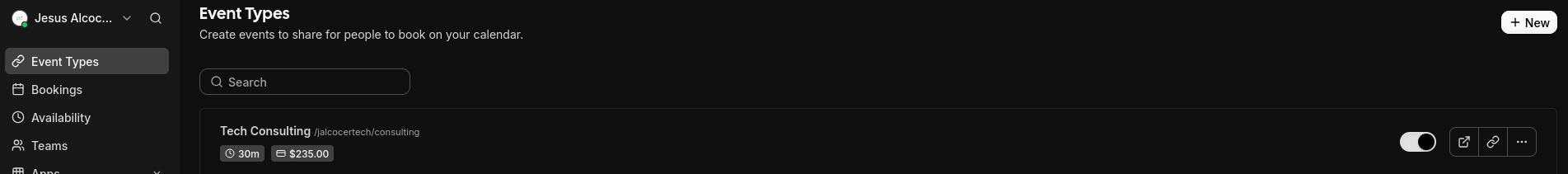 Configuring Cal.com for an event